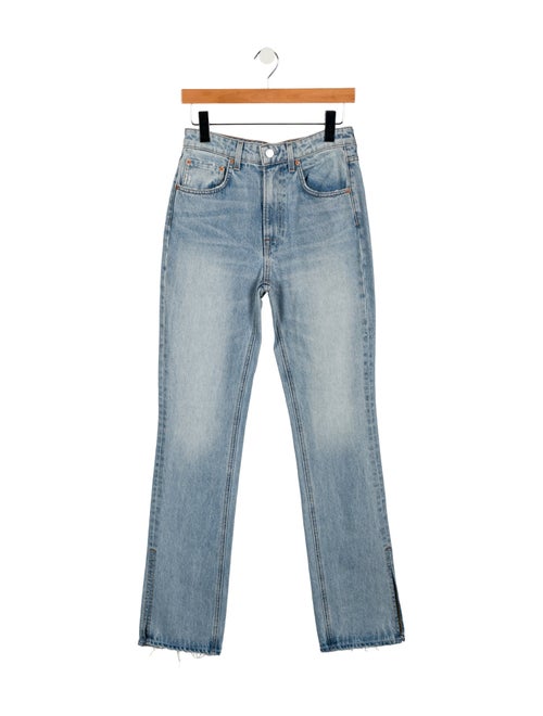 GRLFRND High-Rise Straight Leg Jeans
