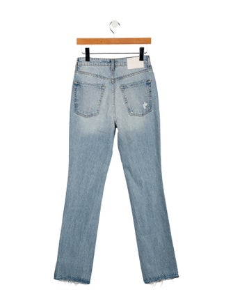GRLFRND High-Rise Straight Leg Jeans