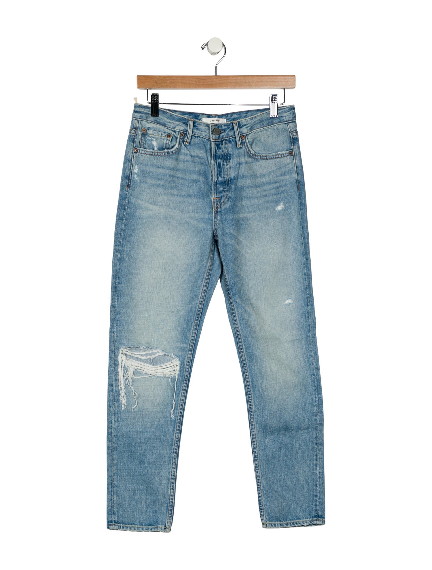 GRLFRND Mid-Rise Straight Leg Jeans w/ Tags