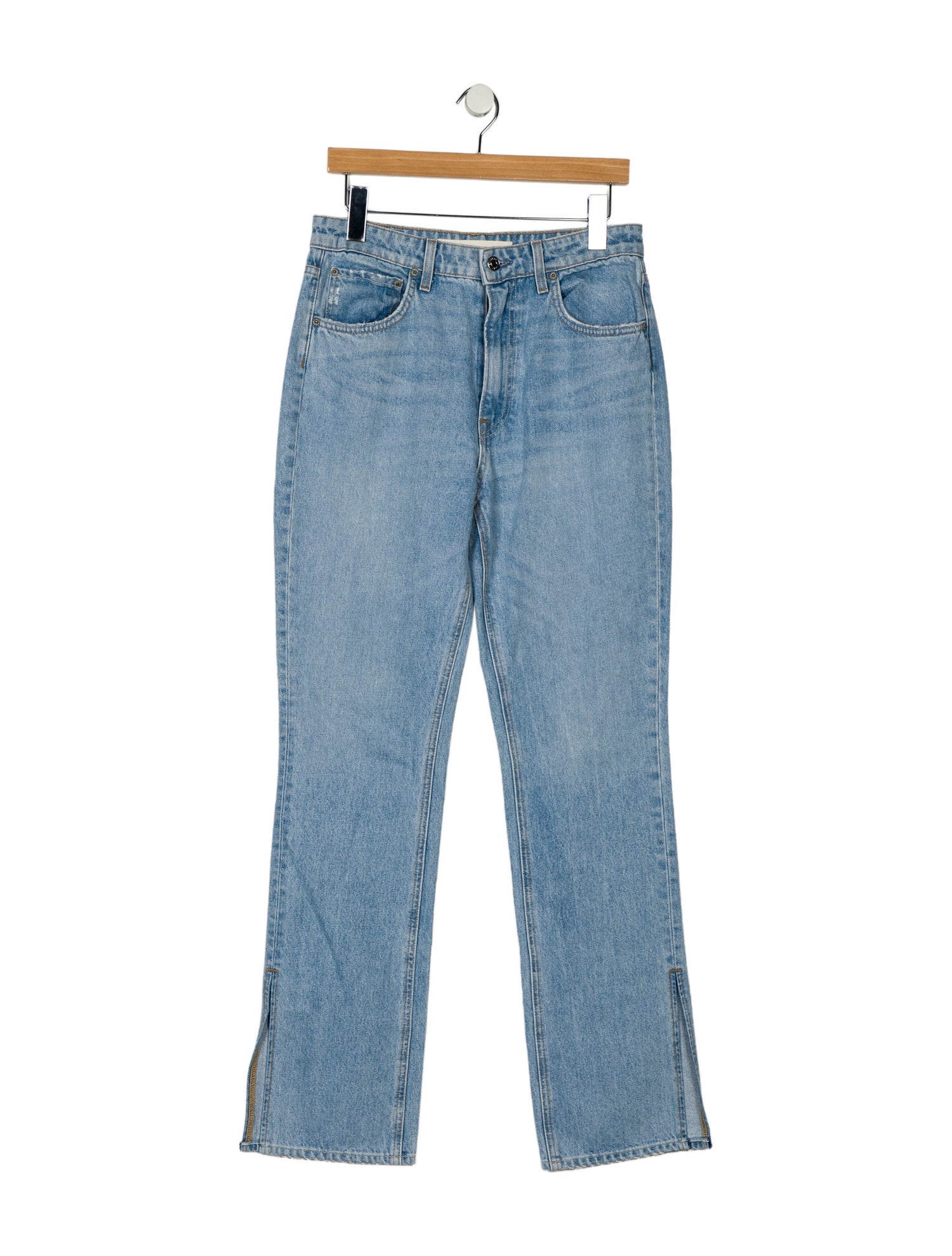 GRLFRND High-Rise Straight Leg Jeans