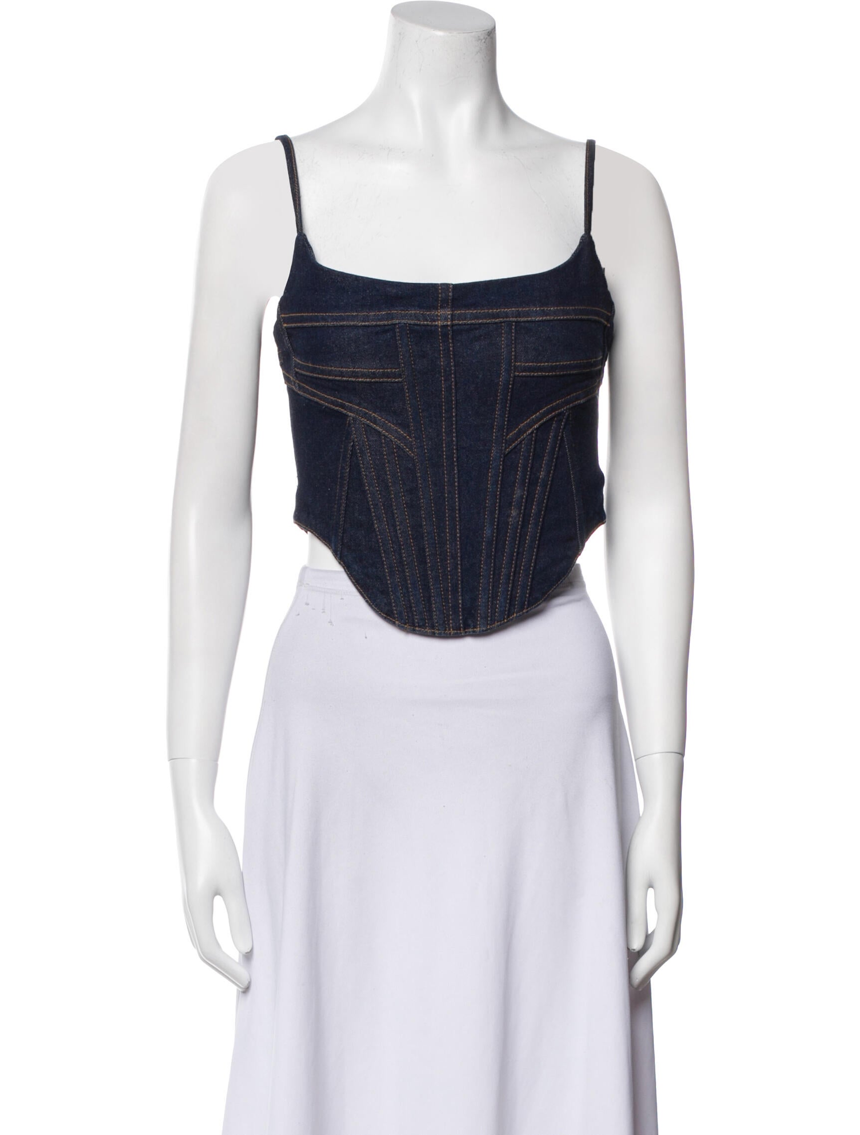 GRLFRND Square Neckline Sleeveless Crop Top