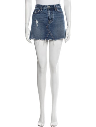 GRLFRND Distressed Accents Mini Skirt