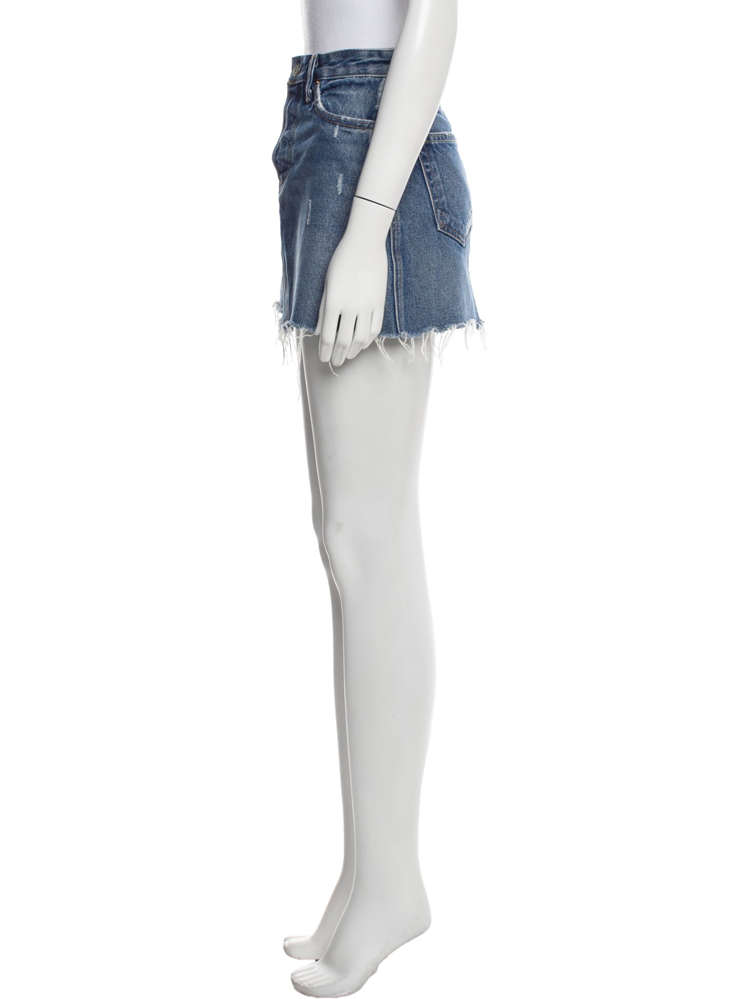 GRLFRND Distressed Accents Mini Skirt