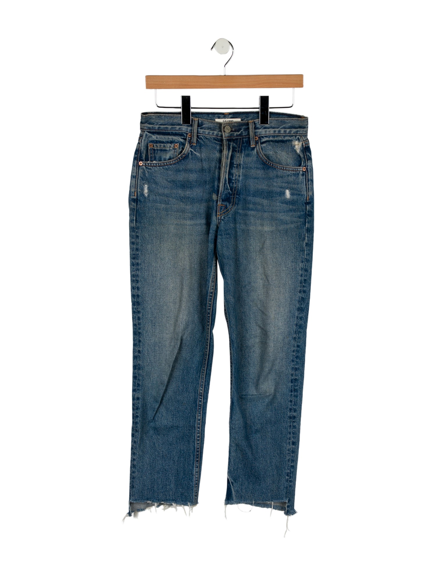 GRLFRND Mid-Rise Straight Leg Jeans