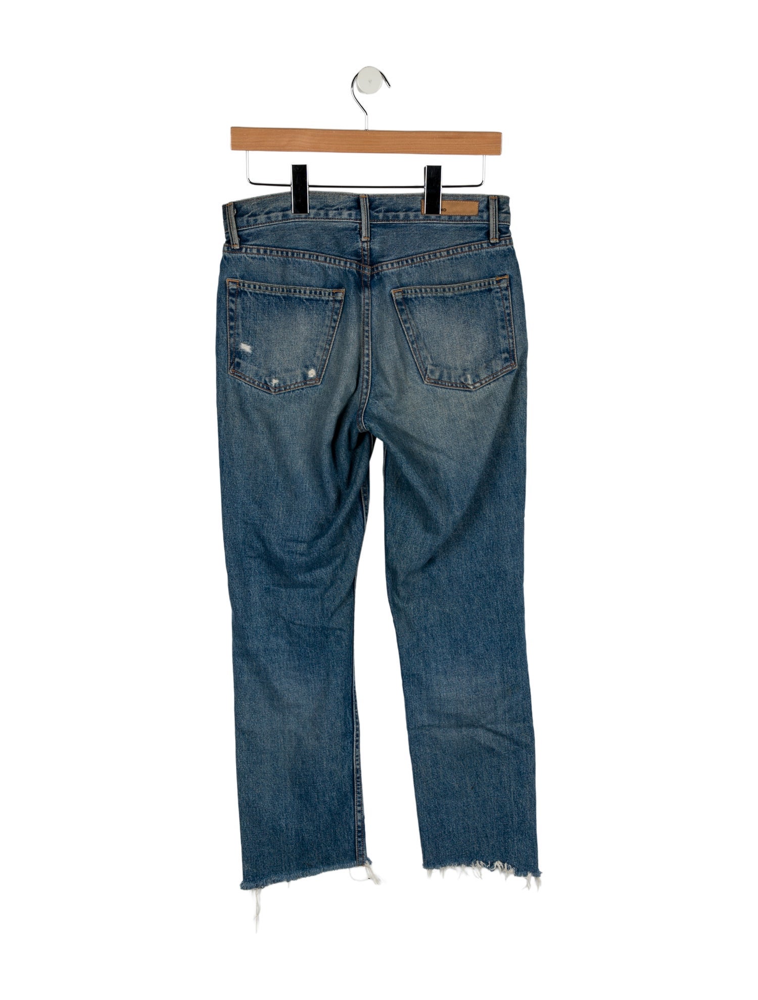 GRLFRND Mid-Rise Straight Leg Jeans