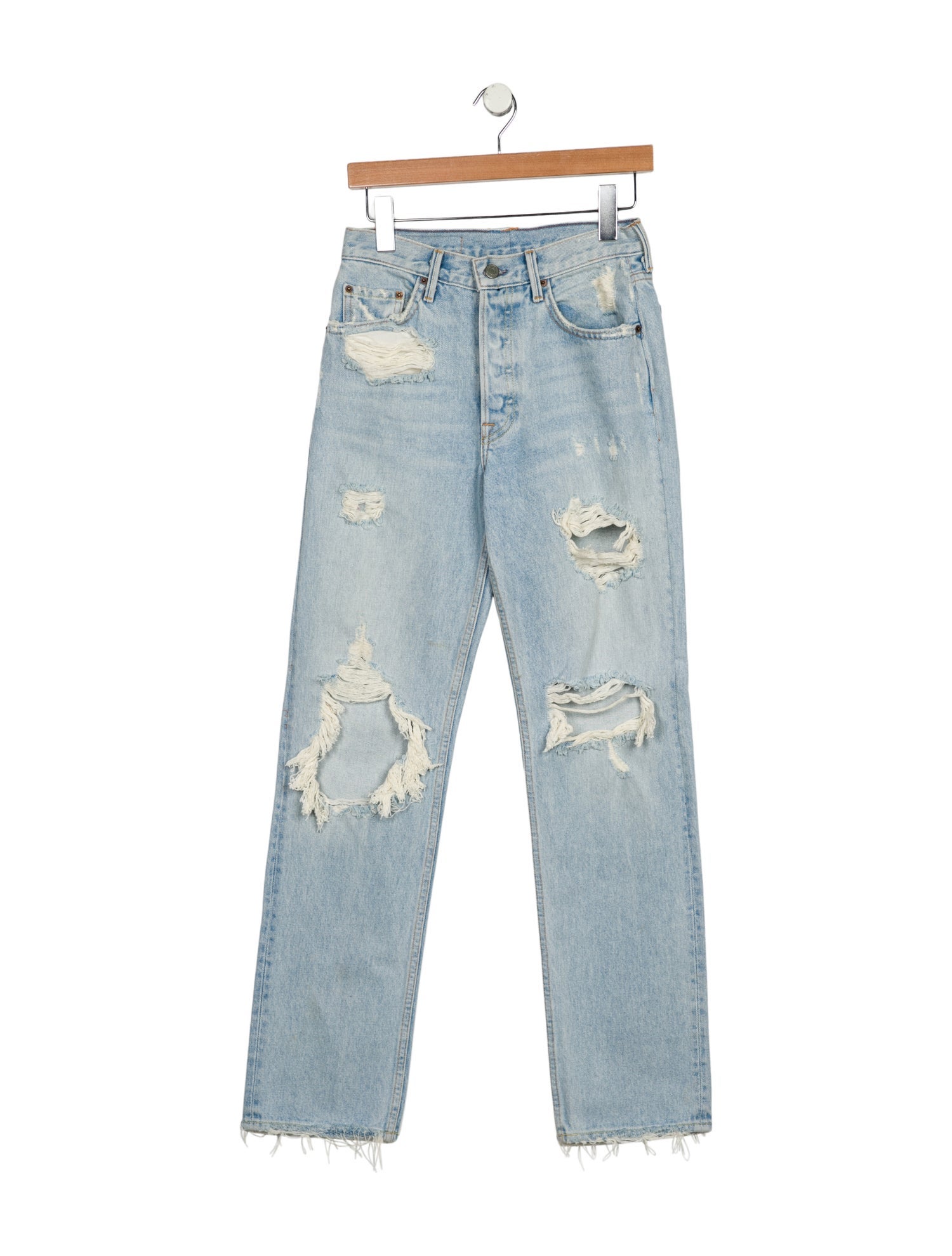 GRLFRND High-Rise Straight Leg Jeans