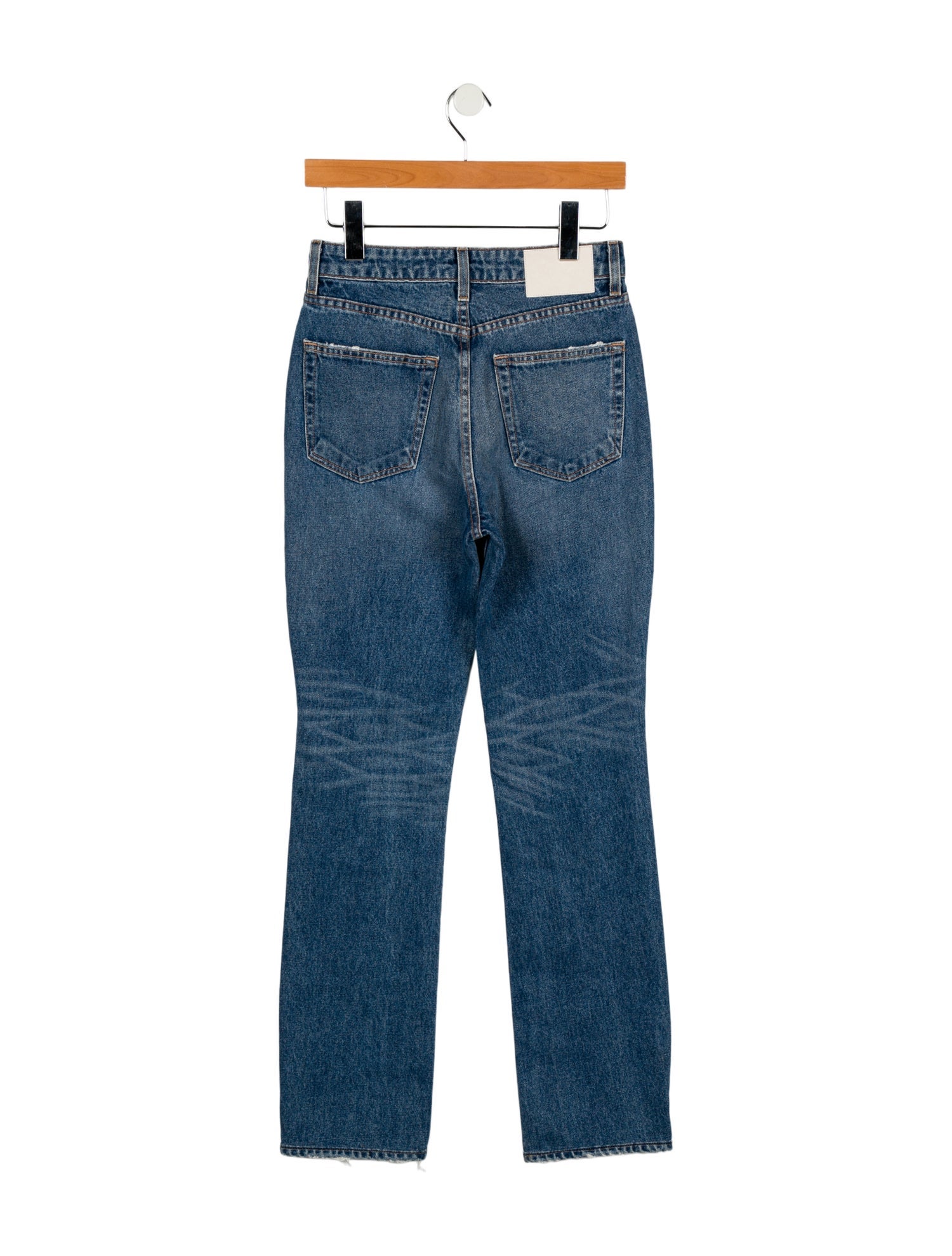 GRLFRND Mid-Rise Straight Leg Jeans