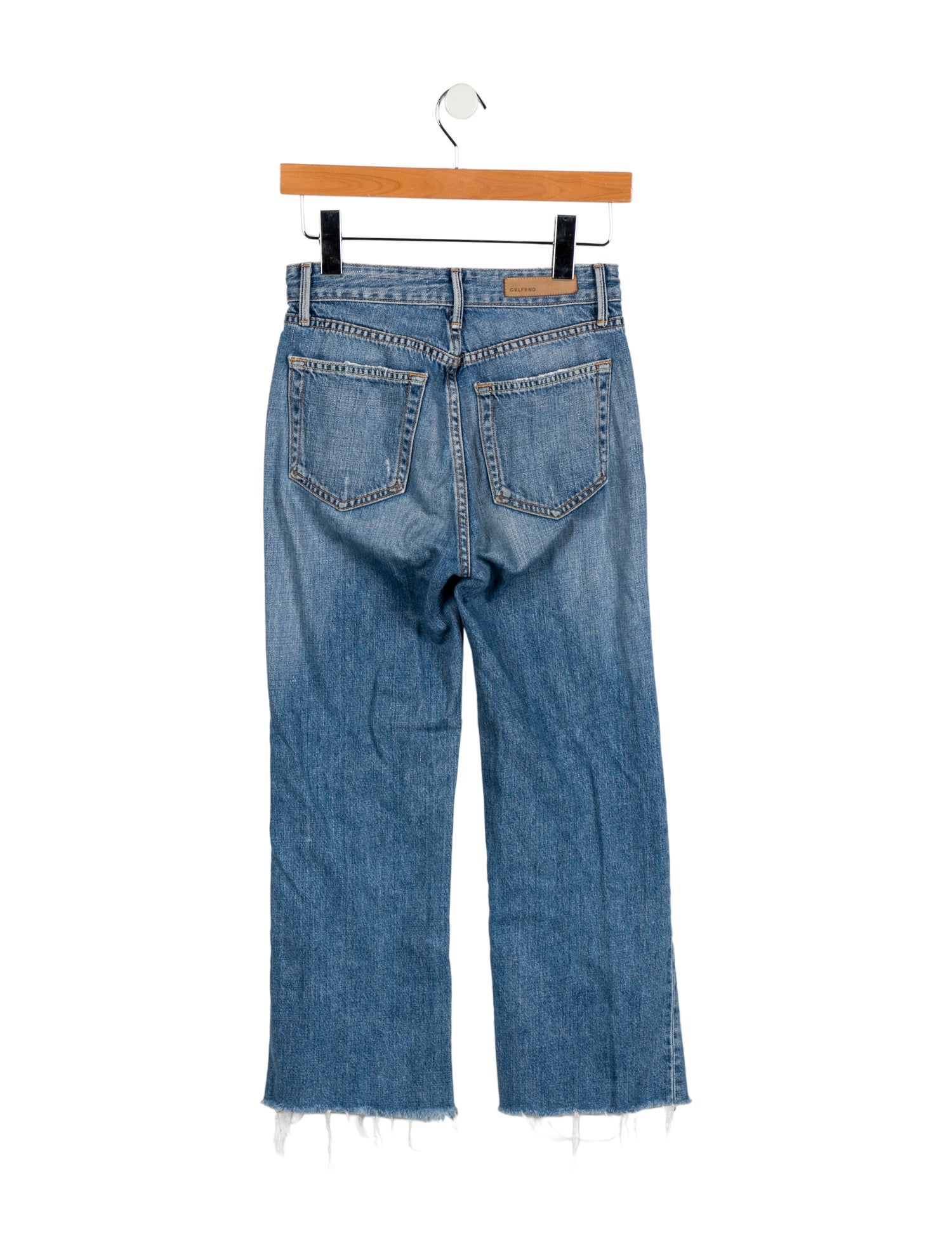 GRLFRND Mid-Rise Straight Leg Jeans