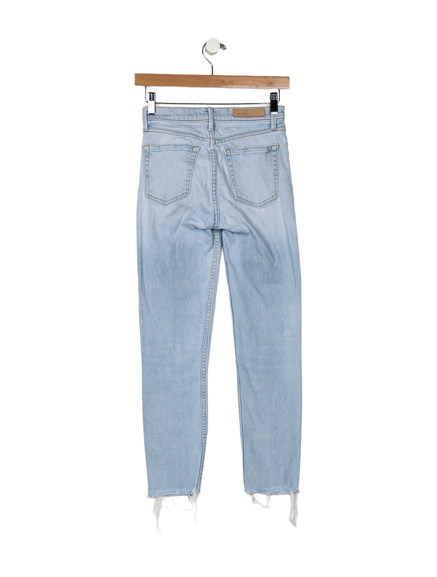 GRLFRND Mid-Rise Straight Leg Jeans