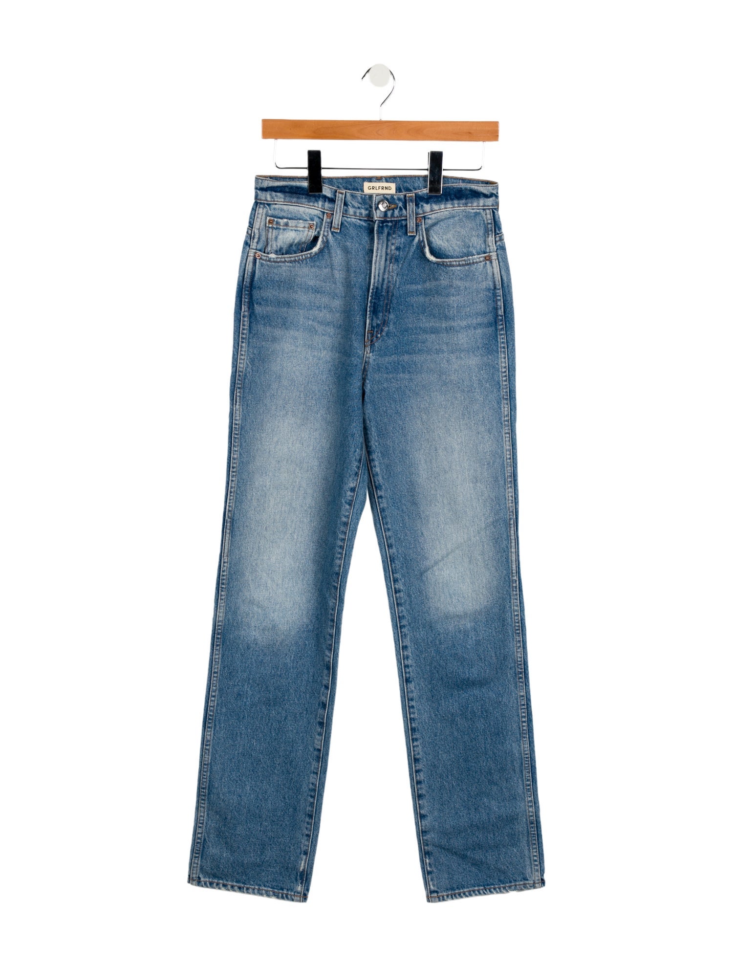 GRLFRND High-Rise Straight Leg Jeans