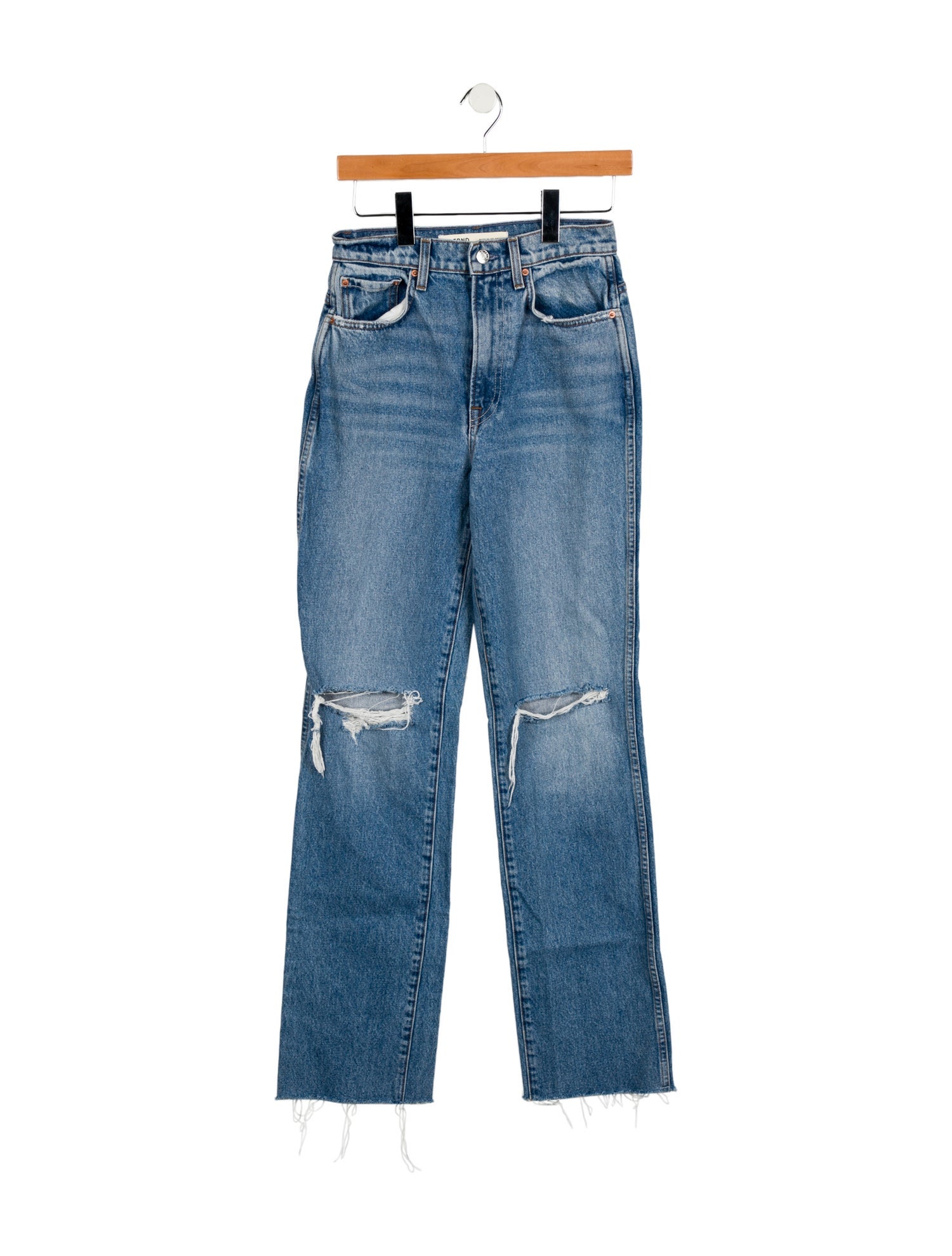 GRLFRND High-Rise Straight Leg Jeans
