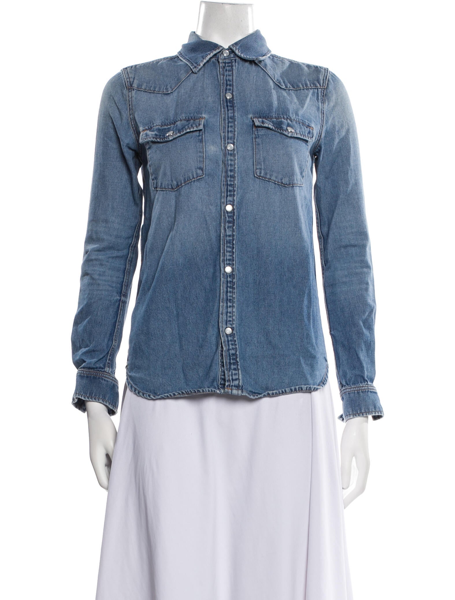 GRLFRND Long Sleeve Button-Up Top