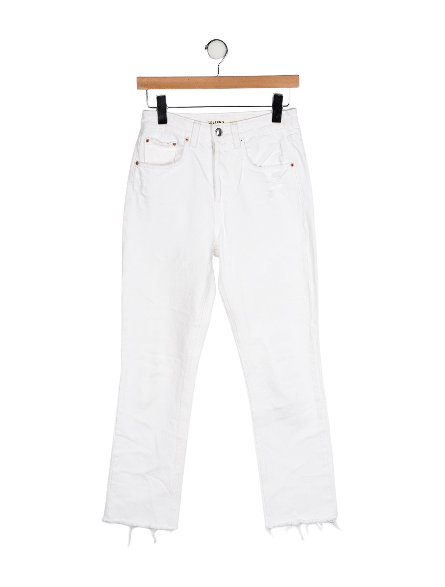 GRLFRND Mid-Rise Straight Leg Jeans