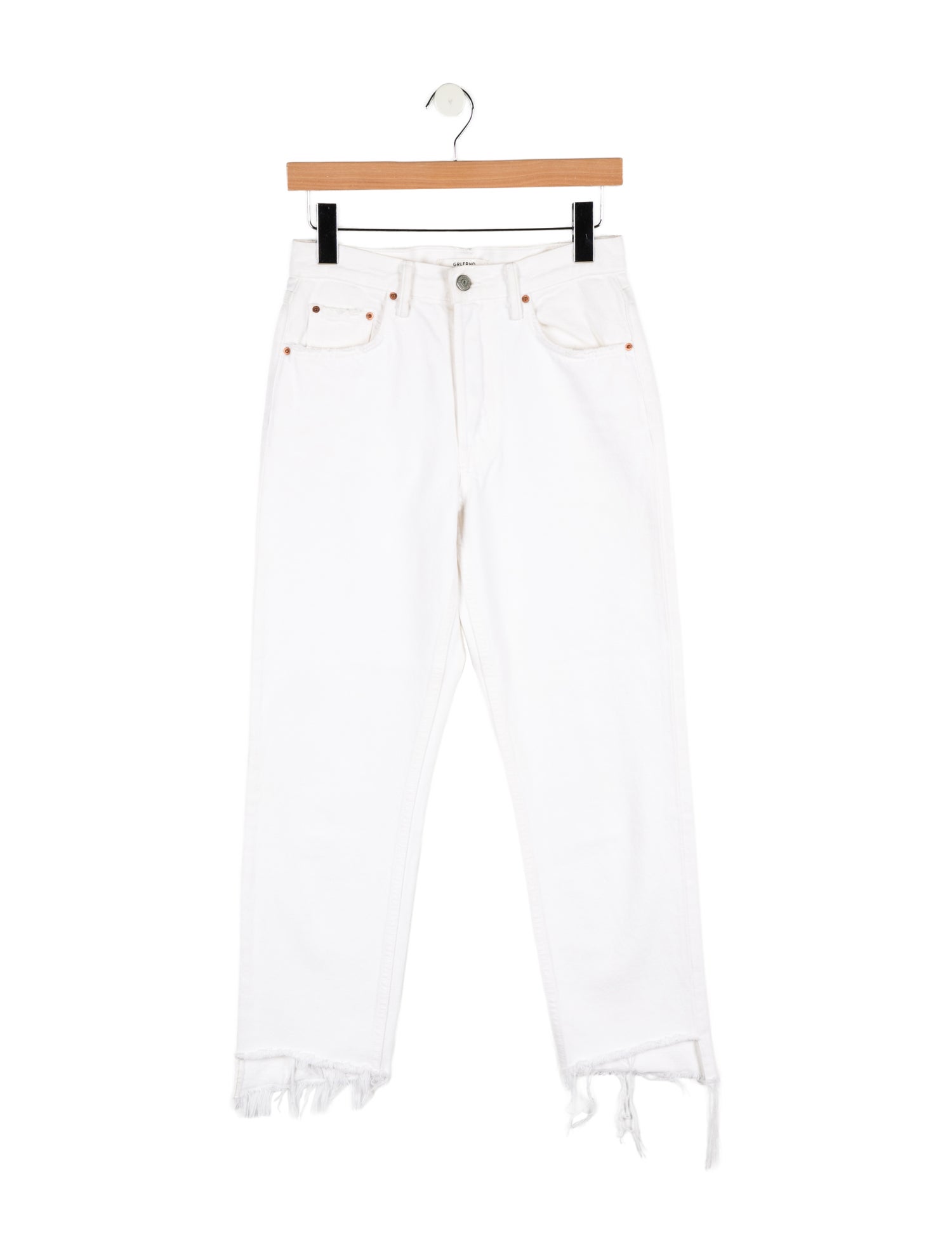 GRLFRND Mid-Rise Straight Leg Jeans