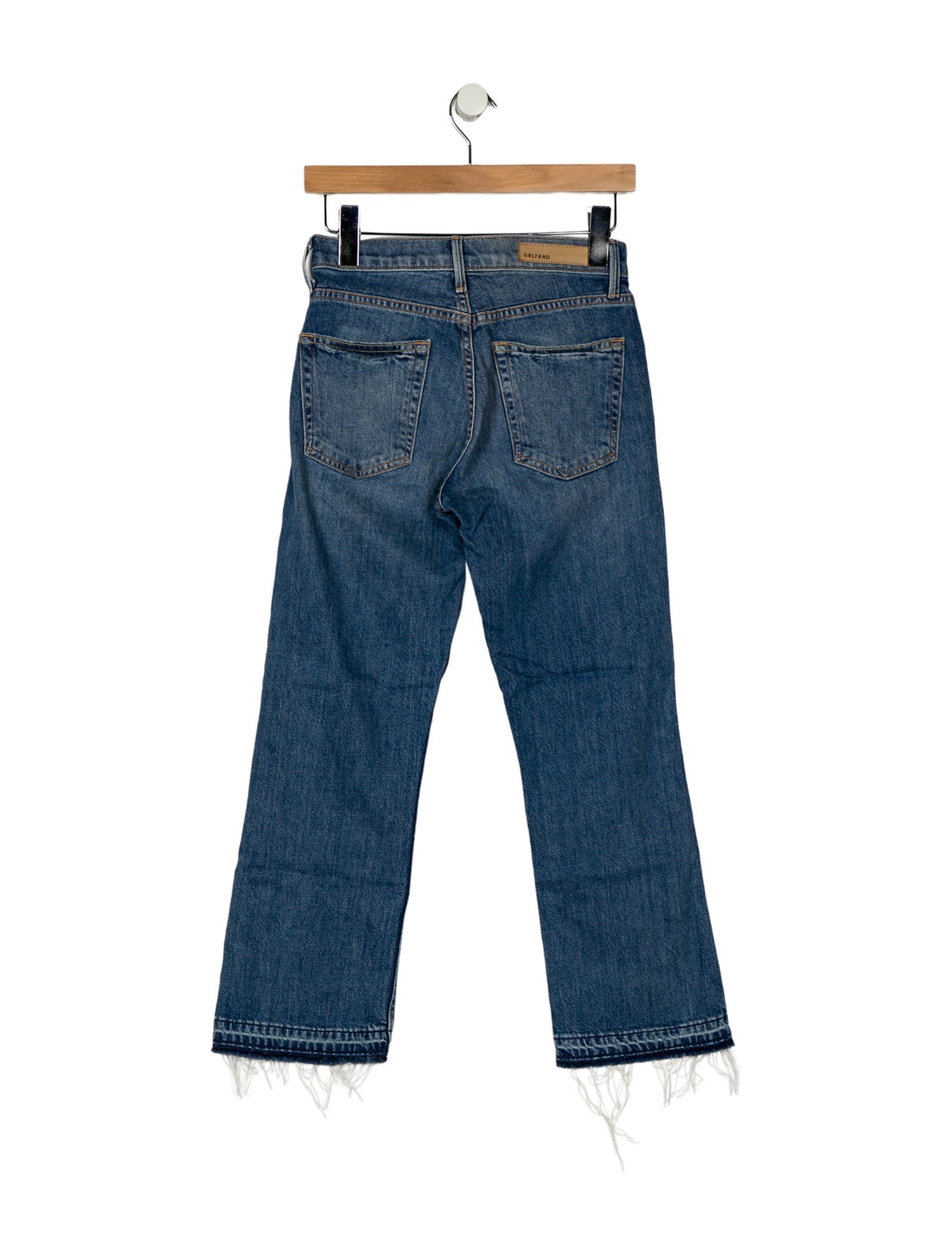 GRLFRND Mid-Rise Straight Leg Jeans