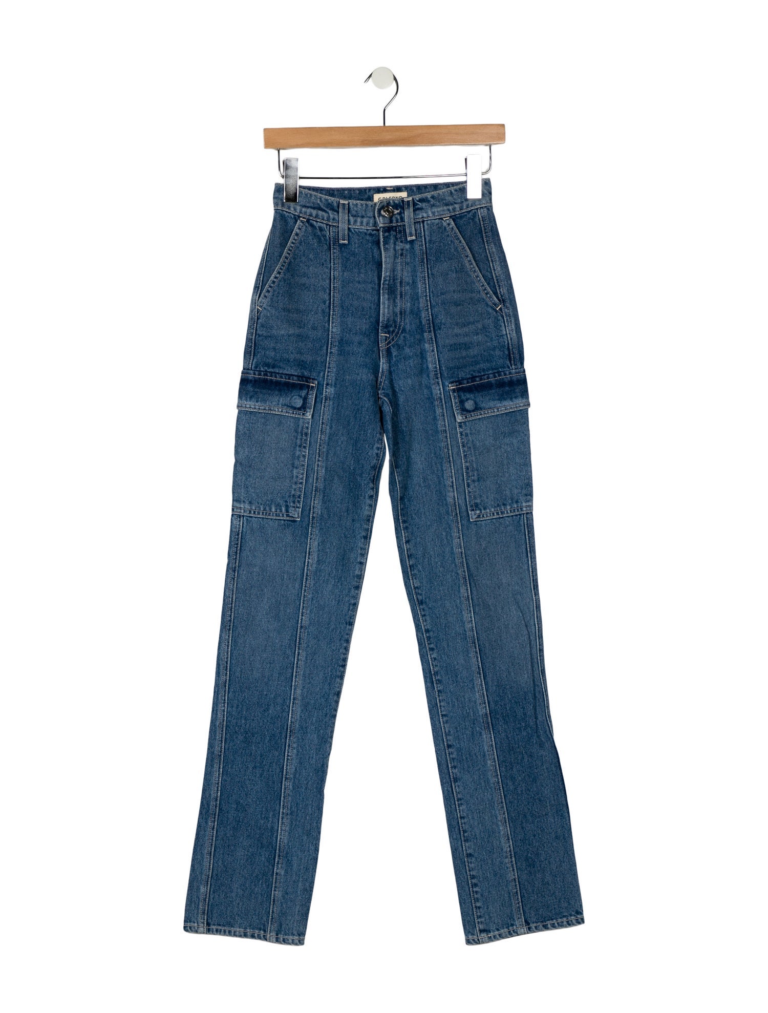GRLFRND High-Rise Straight Leg Jeans