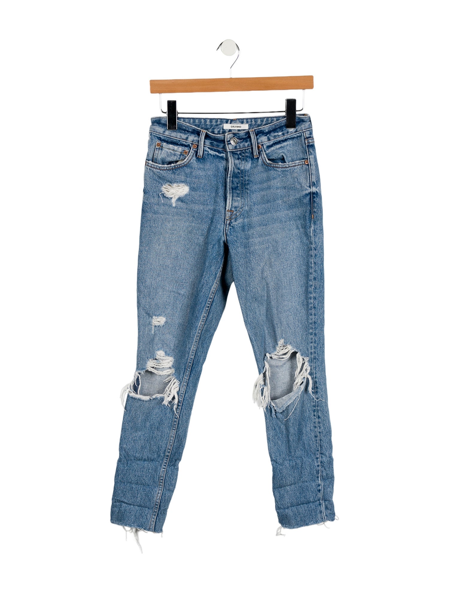 GRLFRND Mid-Rise Skinny Leg Jeans