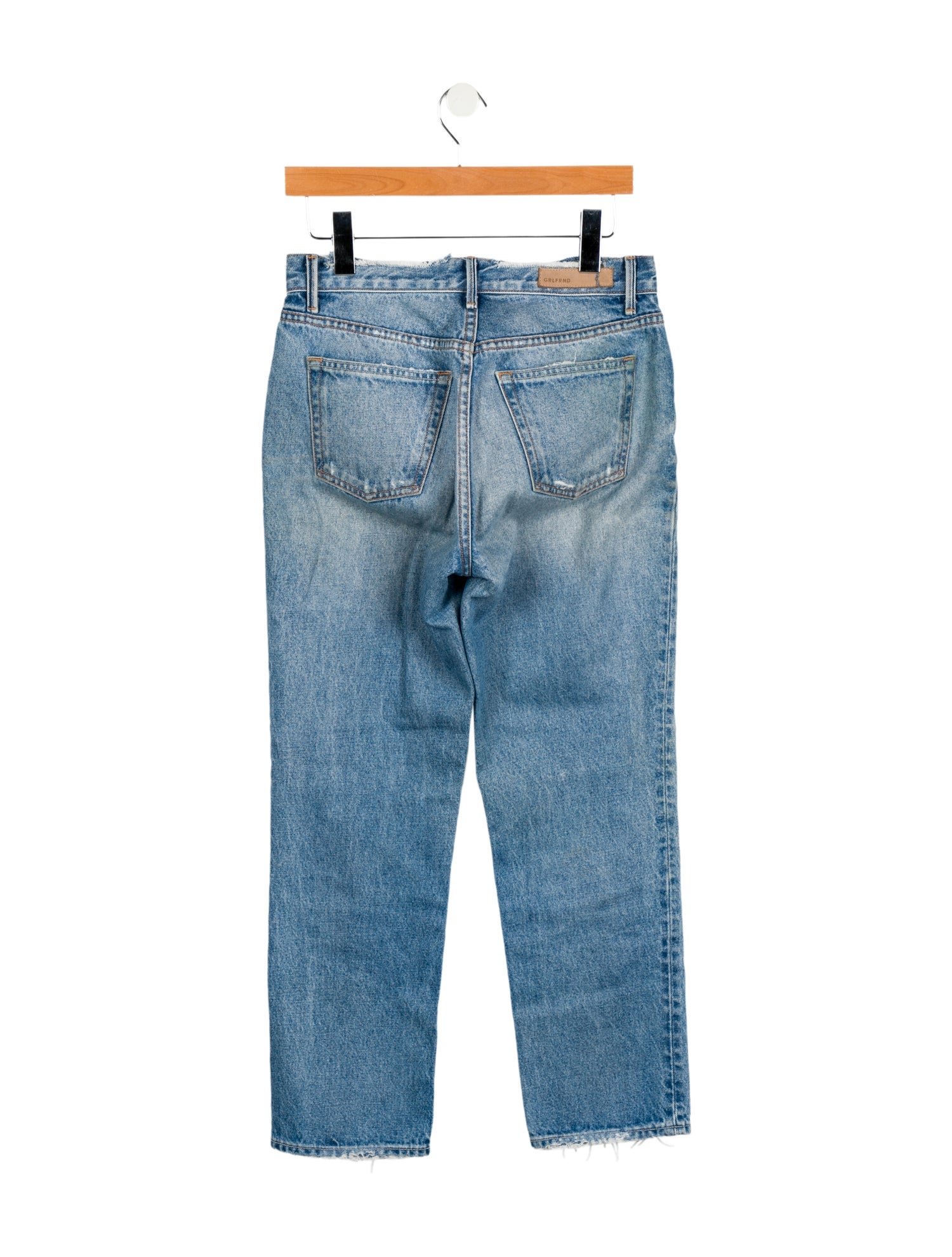 GRLFRND Mid-Rise Straight Leg Jeans