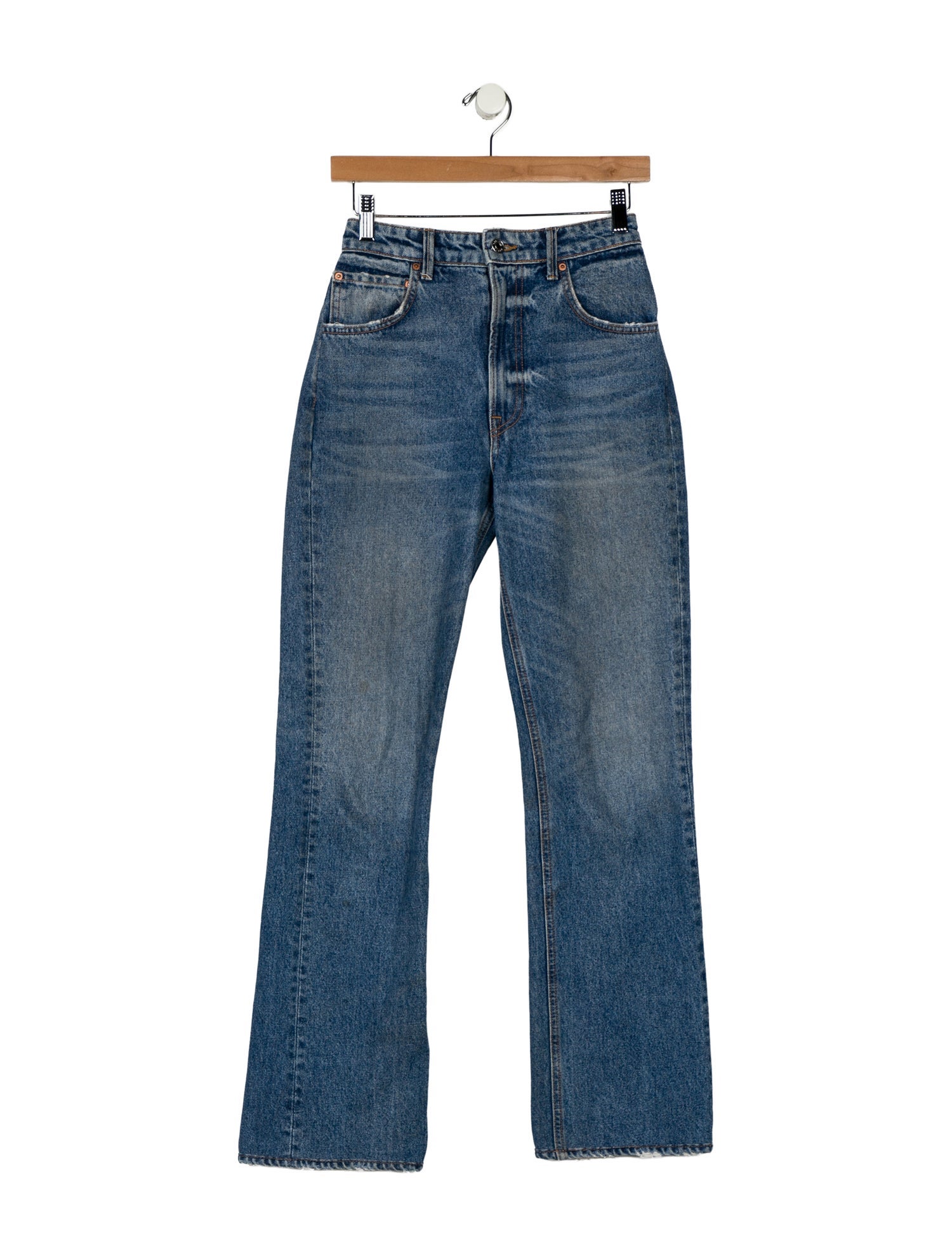 GRLFRND Mid-Rise Straight Leg Jeans