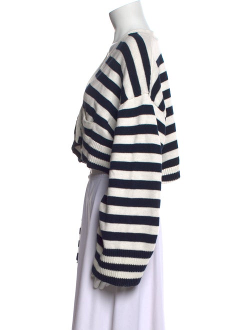 GRLFRND Striped V-Neck Sweater