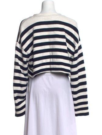 GRLFRND Striped V-Neck Sweater