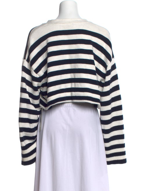 GRLFRND Striped V-Neck Sweater