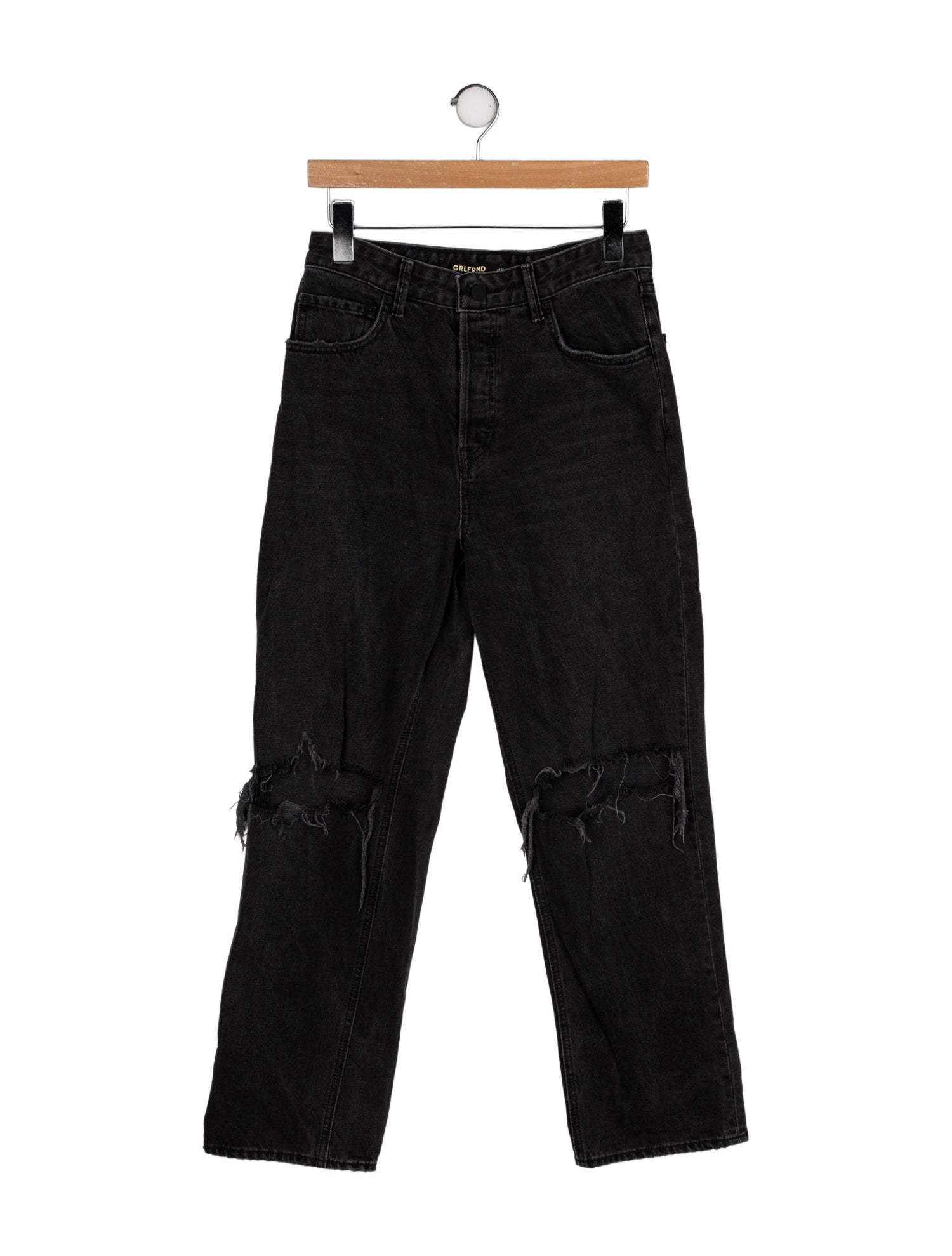GRLFRND High-Rise Straight Leg Jeans