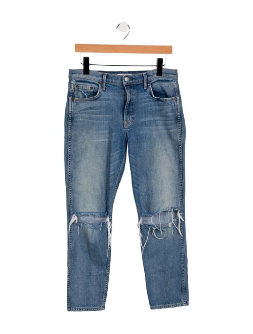 GRLFRND Mid-Rise Straight Leg Jeans