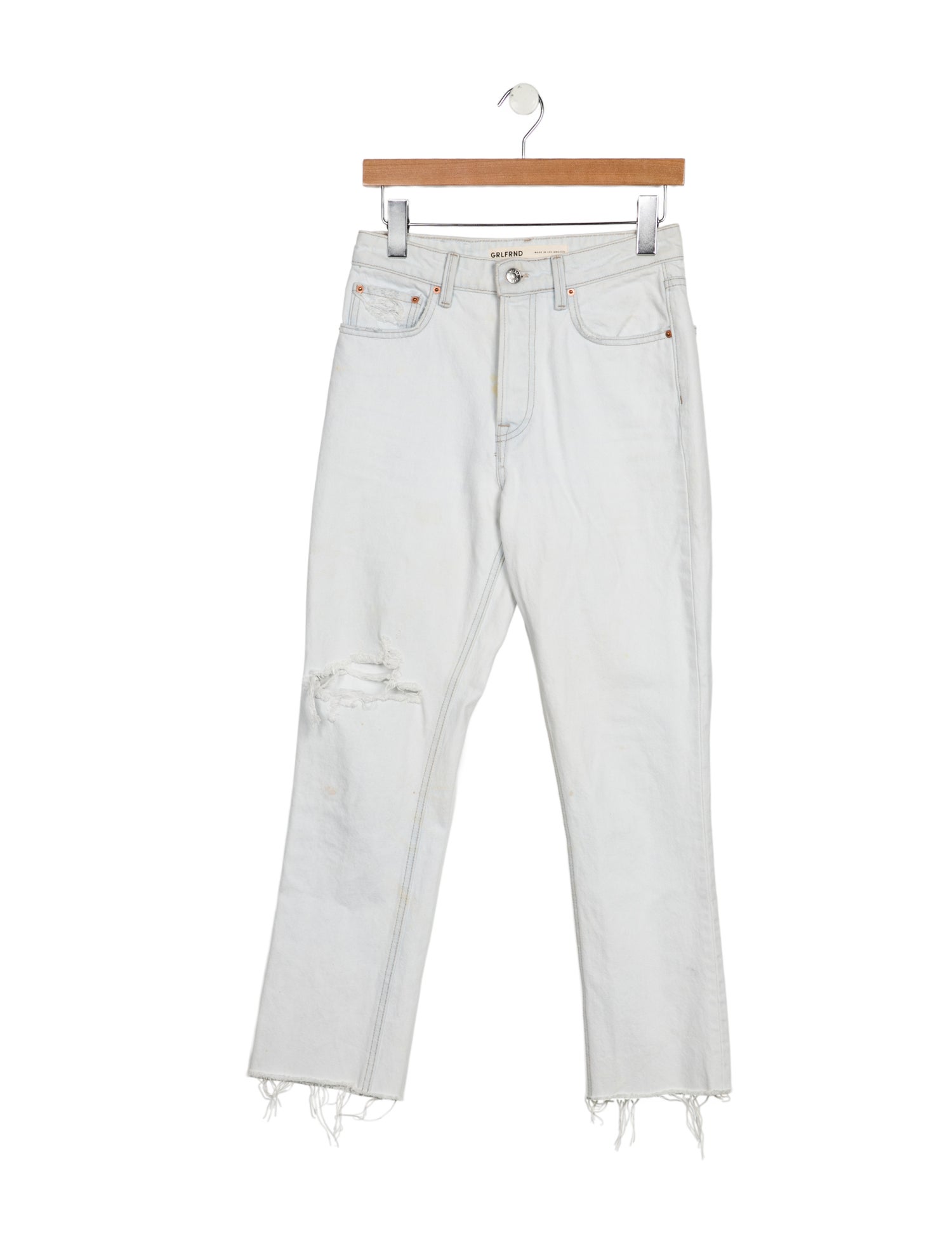 GRLFRND High-Rise Straight Leg Jeans