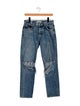 GRLFRND Mid-Rise Straight Leg Jeans
