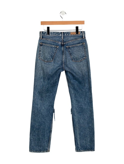 GRLFRND Mid-Rise Straight Leg Jeans