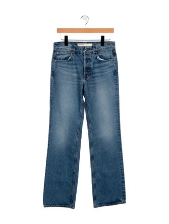 GRLFRND Mid-Rise Straight Leg Jeans