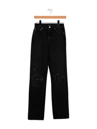 GRLFRND High-Rise Straight Leg Jeans