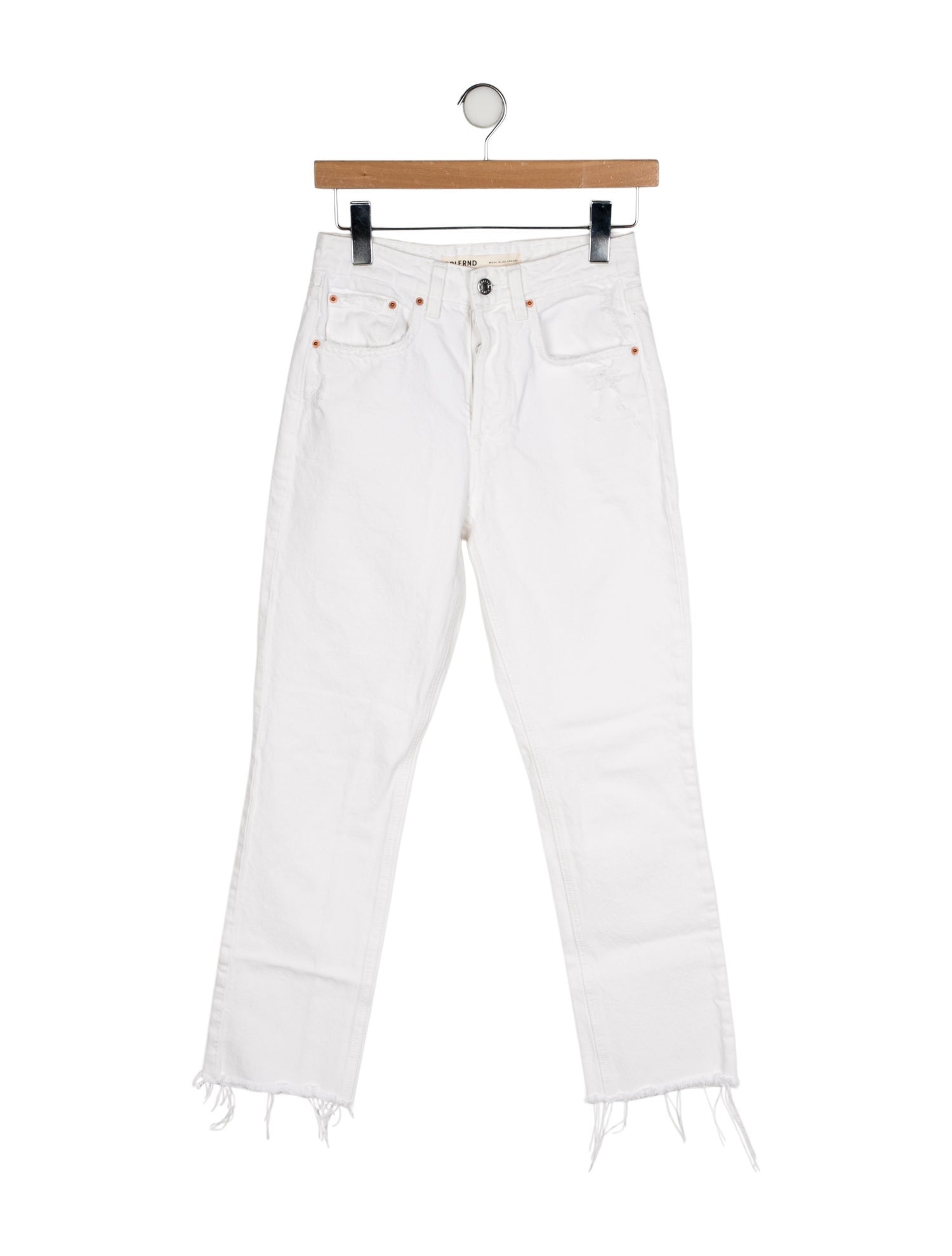 GRLFRND Mid-Rise Straight Leg Jeans