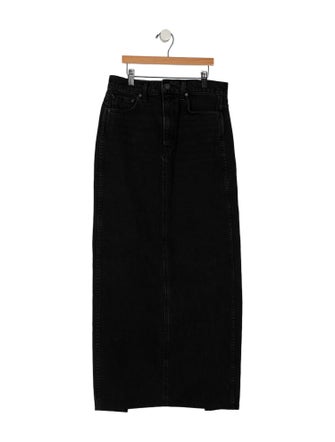 GRLFRND Distressed Accents Midi Length Skirt