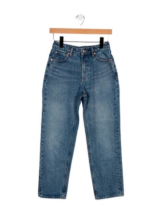 GRLFRND Mid-Rise Straight Leg Jeans