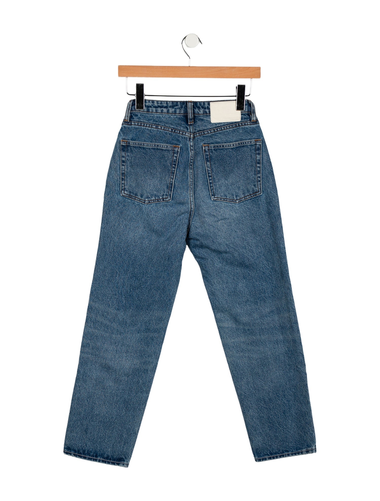 GRLFRND Mid-Rise Straight Leg Jeans