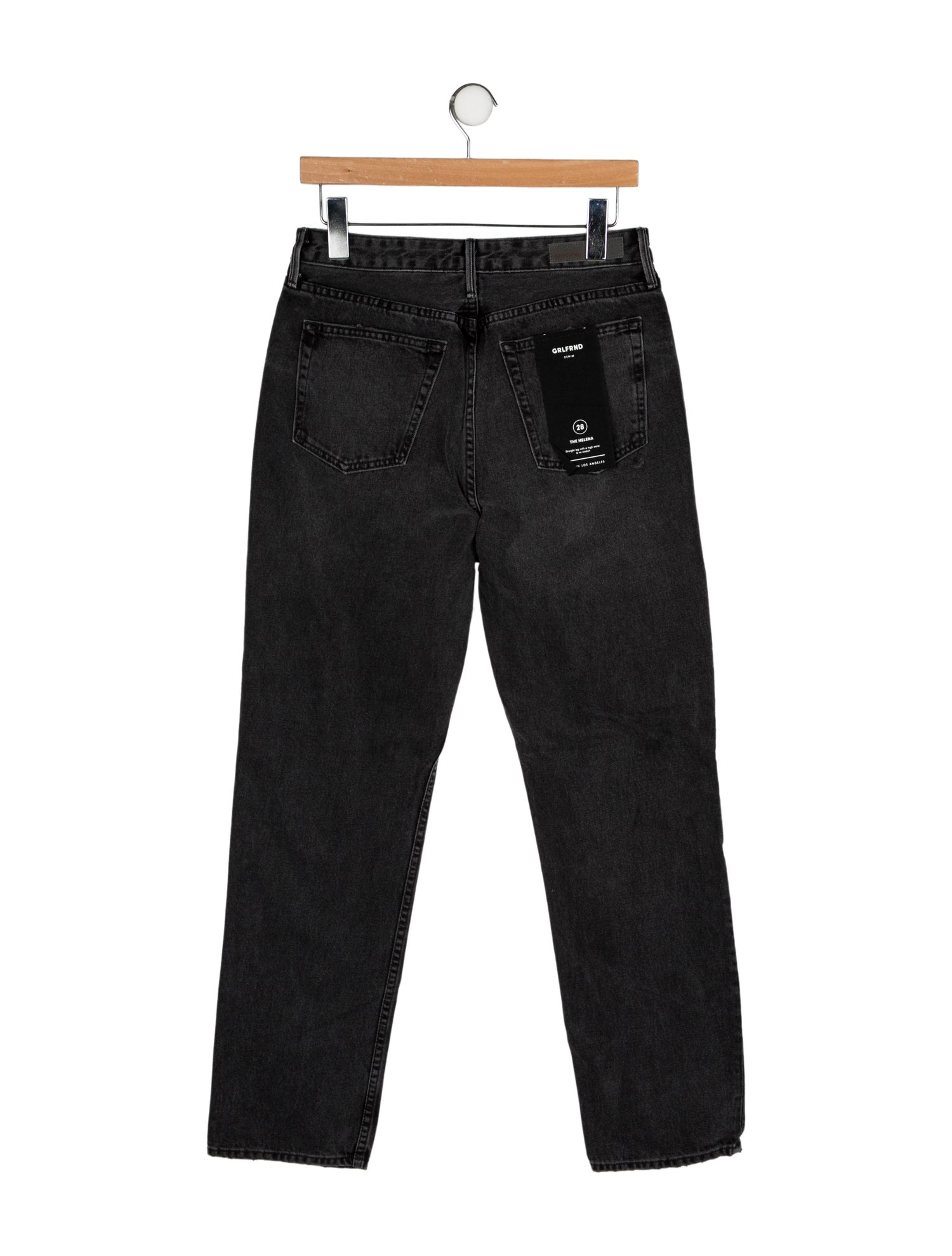GRLFRND High-Rise Straight Leg Jeans