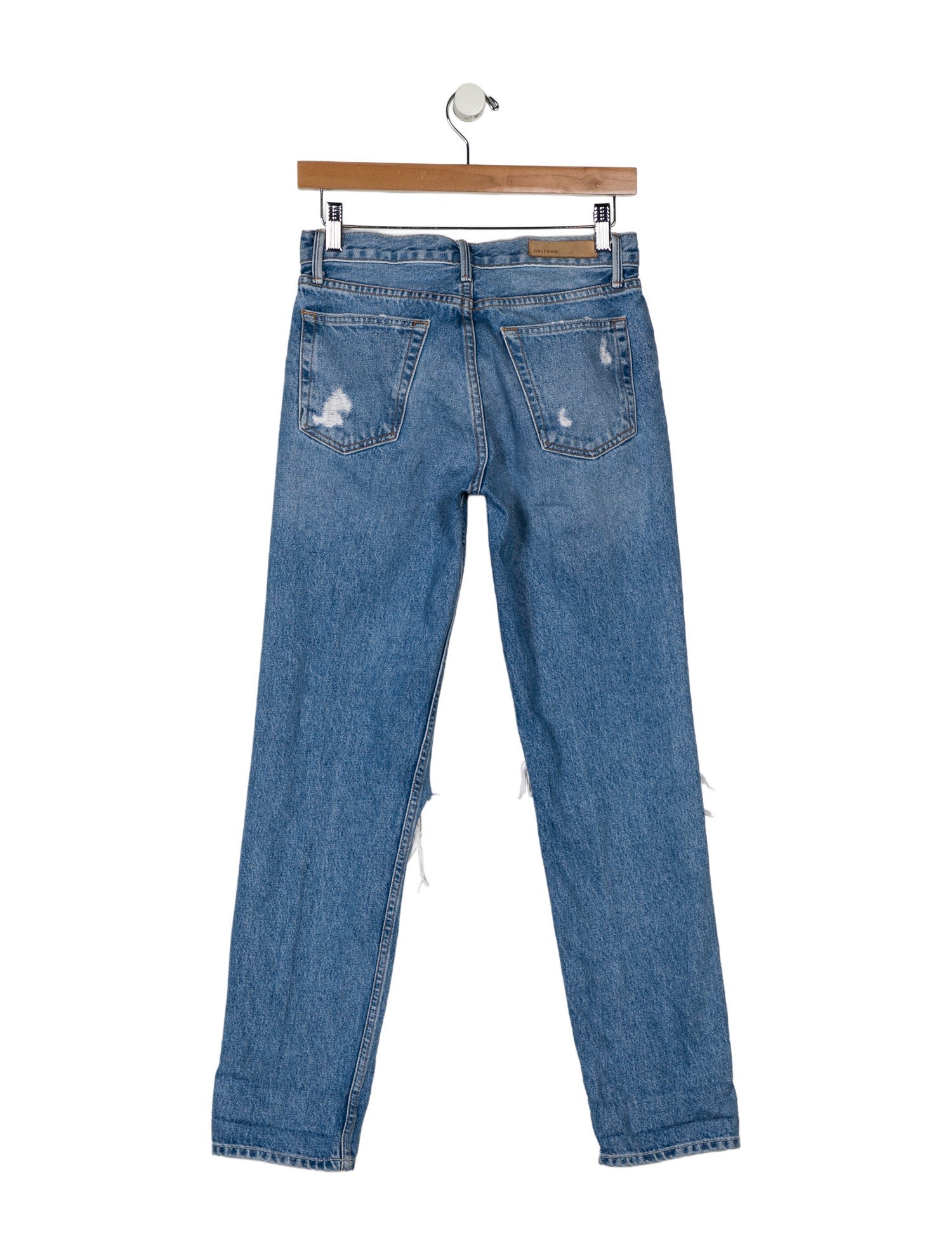 GRLFRND Mid-Rise Straight Leg Jeans