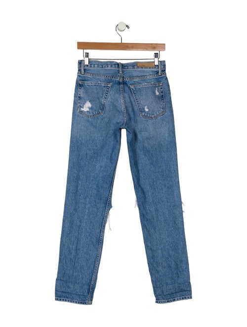 GRLFRND Mid-Rise Straight Leg Jeans
