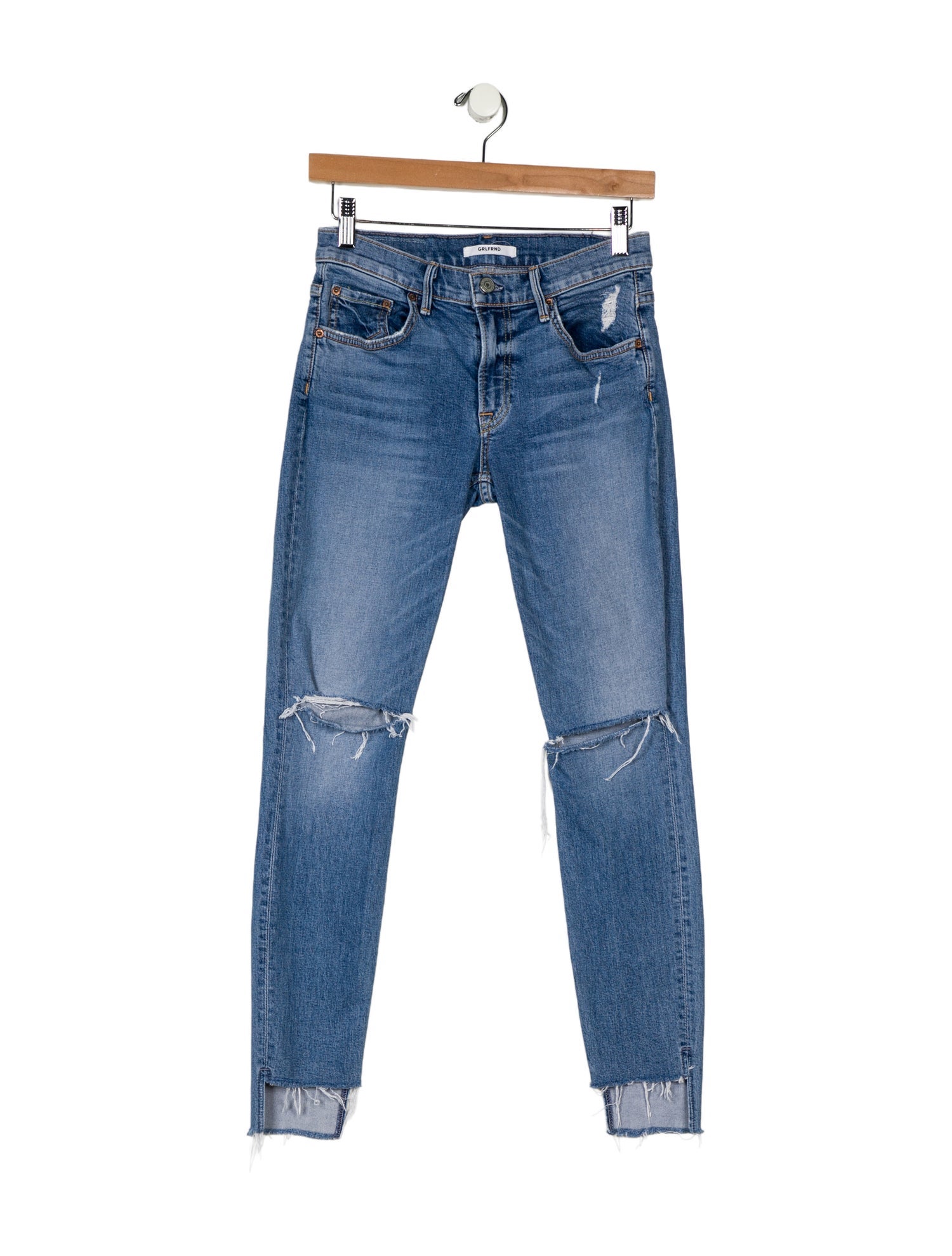 GRLFRND Mid-Rise Skinny Leg Jeans