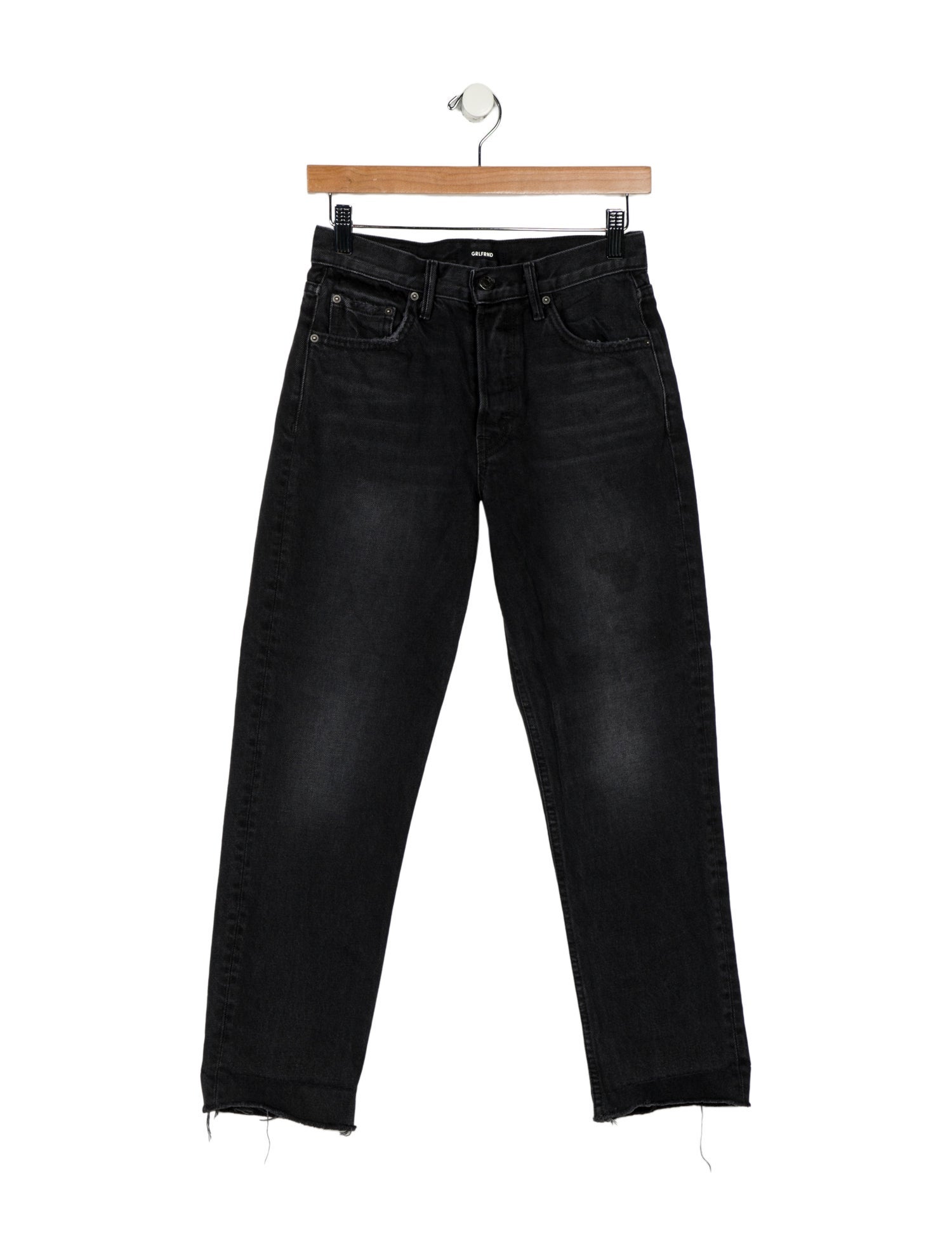 GRLFRND Mid-Rise Straight Leg Jeans