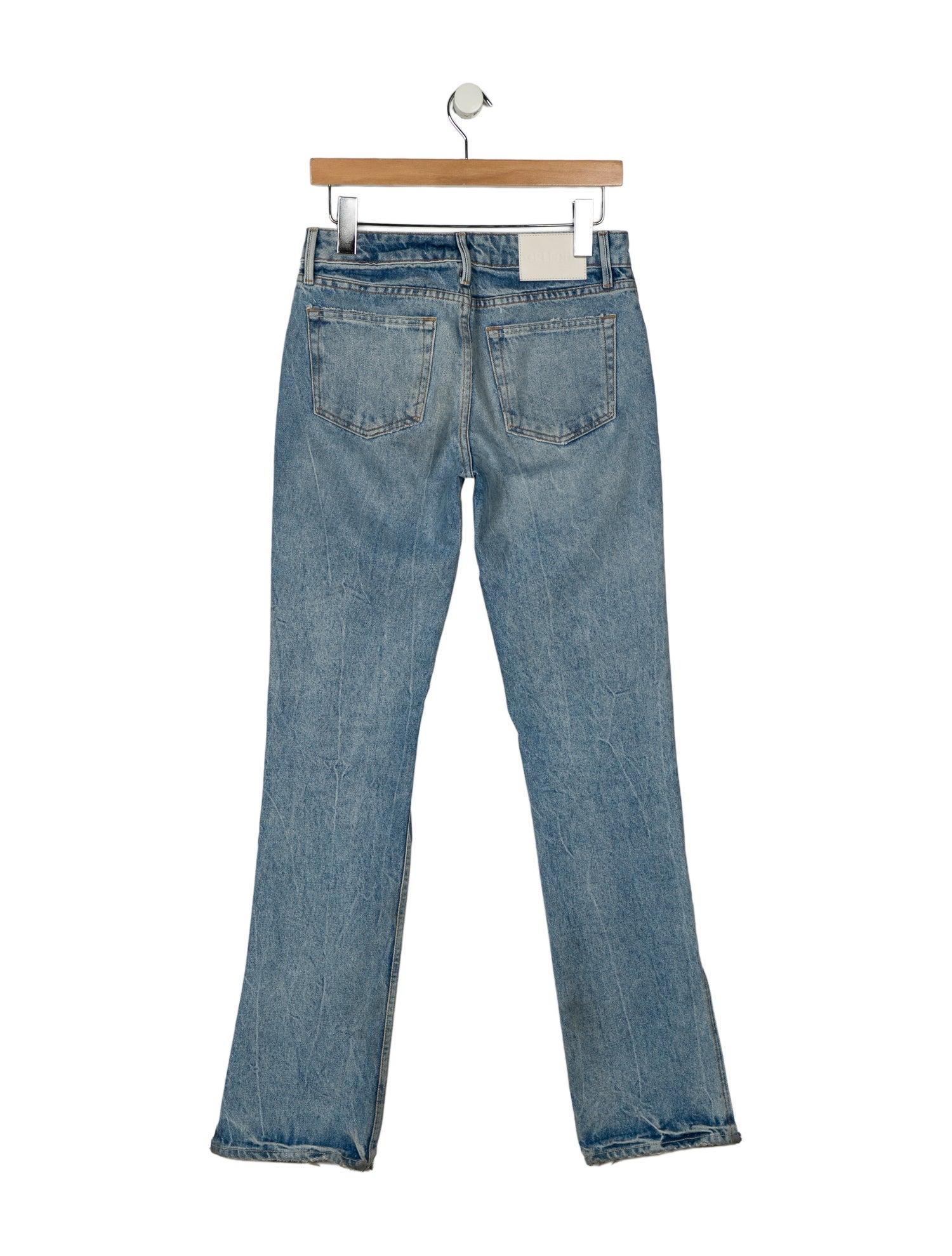 GRLFRND Mid-Rise Straight Leg Jeans