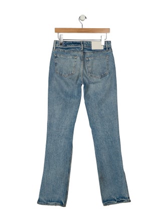GRLFRND Mid-Rise Straight Leg Jeans