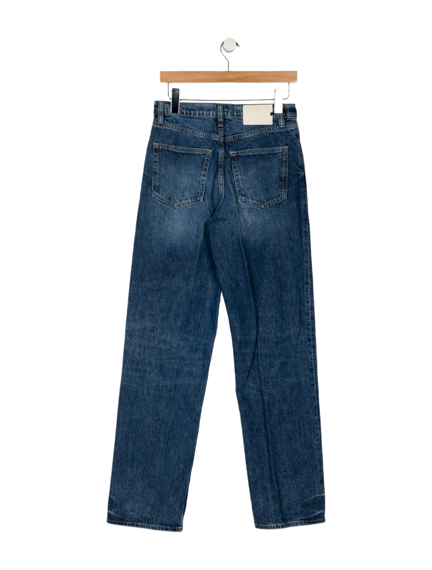 GRLFRND Mid-Rise Straight Leg Jeans