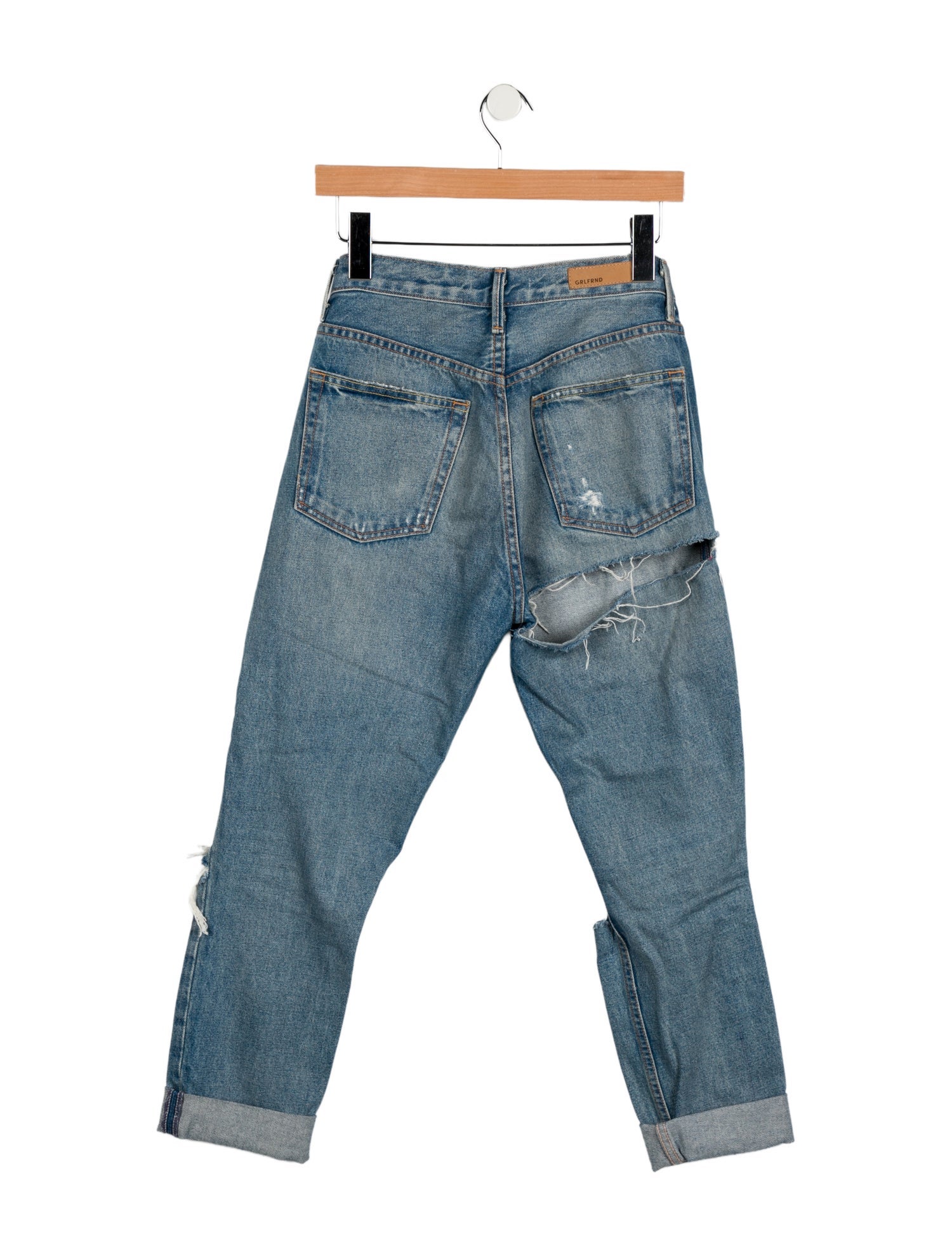 GRLFRND High-Rise Straight Leg Jeans