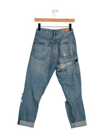 GRLFRND High-Rise Straight Leg Jeans