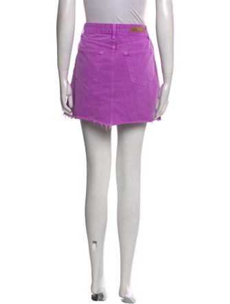 GRLFRND Raw-Edge Trim Mini Skirt