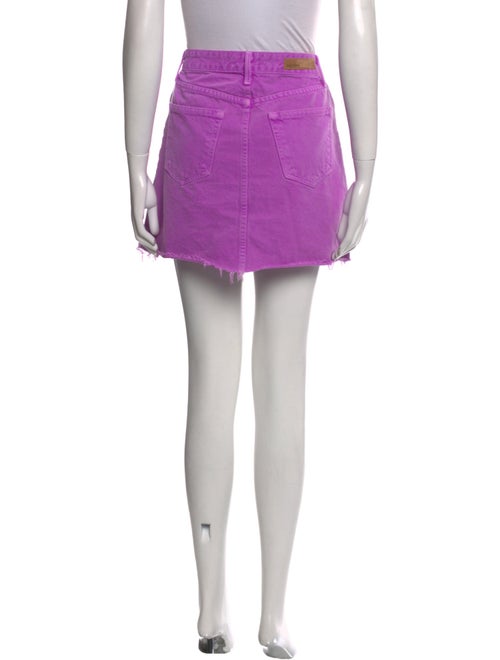 GRLFRND Raw-Edge Trim Mini Skirt