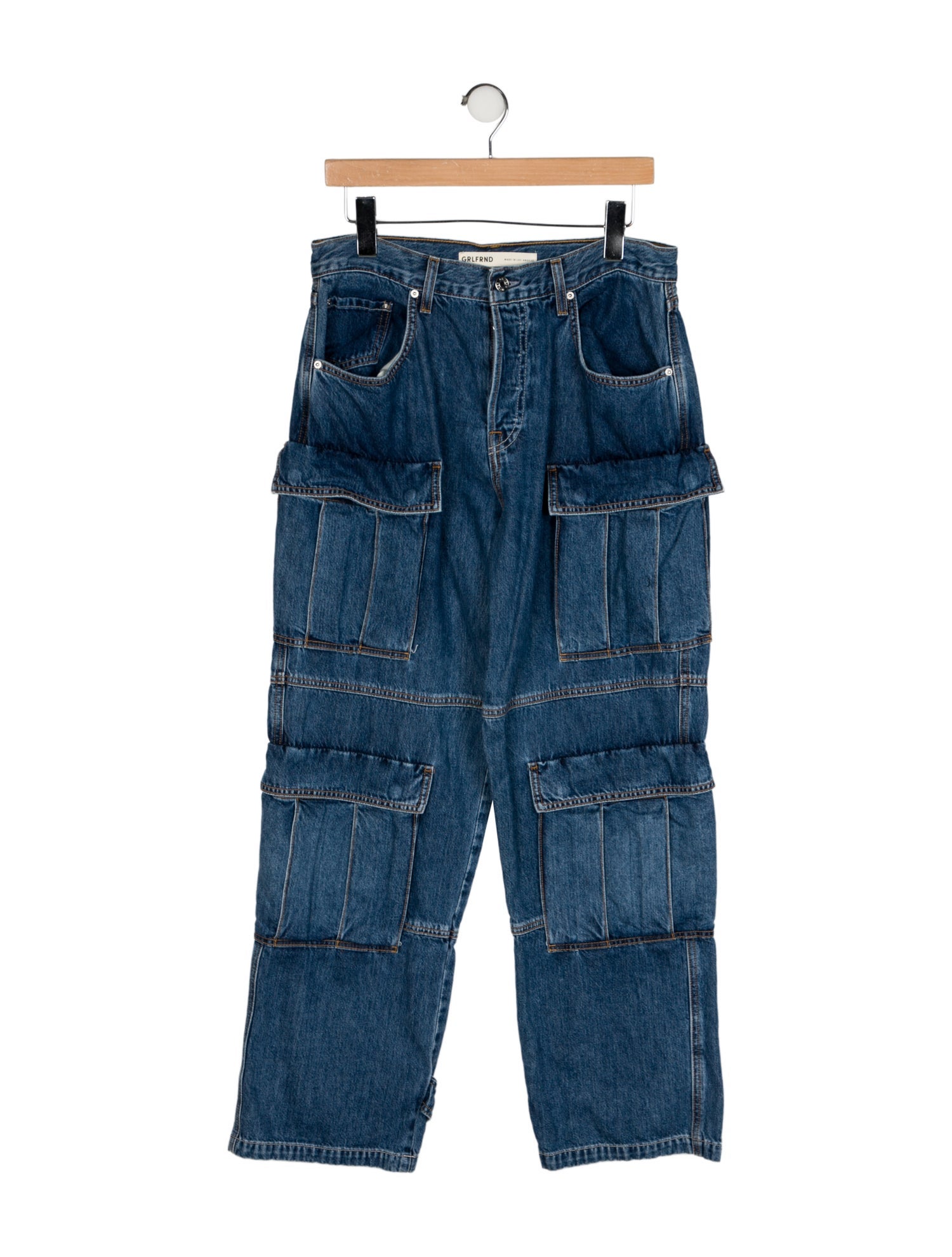 GRLFRND High-Rise Straight Leg Jeans